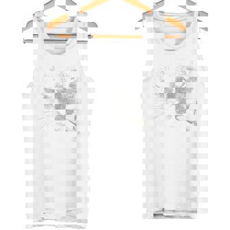 煙草の肖像画と猫ノワール猫 タンクトップ - Kawaiitshirt