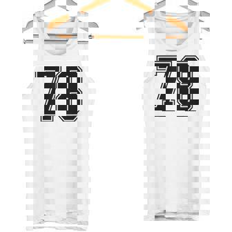 番号 78 ブラック スポーツファン ジャージ ナンバー タンクトップ - Kawaiitshirt