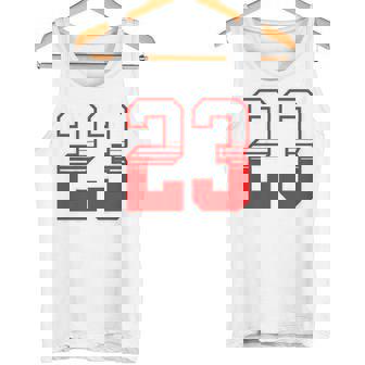 白赤番号 23 スポーツチーム タンクトップ - Kawaiitshirt