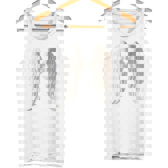 背面にリアルな白い天使の羽。 タンクトップ - Kawaiitshirt