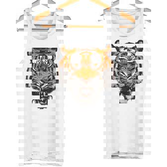 虎の肖像画 虎の恋人 野生動物 森の恋人 タンクトップ - Kawaiitshirt