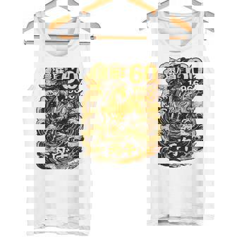 還暦 祝い 60歳 1966 丙午 火の馬 和風 和柄 馬 波 炎 記念 タンクトップ - Kawaiitshirt