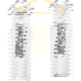 面白いtシャツ コーギー ギター イヌ メンズ 犬好き グッズ かわいい おもしろ 面白い 服 ネタ タンクトップ - Kawaiitshirt