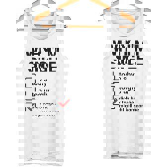 面白い皮肉な大人のユーモアの独身パーティーなぜ私は独身なのか タンクトップ - Kawaiitshirt