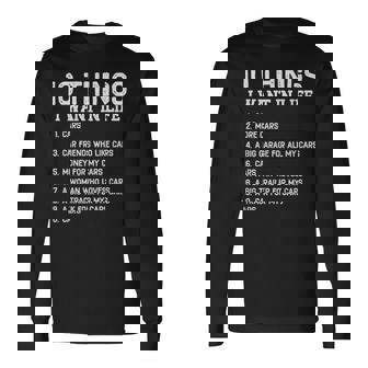 10 Cosas Que Quiero En Laida Es Coches Carguy Petrolhead Car Camiseta de manga larga - Regaloses