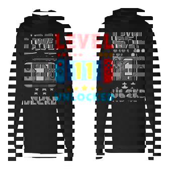 11 Year Old Bday Decorations Son Boy 11Yr 11Th Birthday Long Sleeve T-Shirt | Mazezy