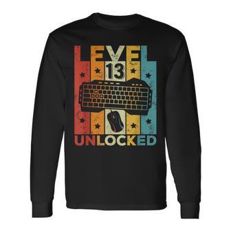 13 Cumpleaños Niño Niña 13 Años Gaming Teclado Gamer Camiseta de manga larga - Regaloses