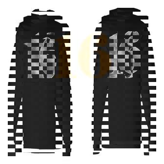 16 16 誕生日 お気に入り 数字 フルール・ド・リス デザイン 長袖Tシャツ - Kawaiitshirt