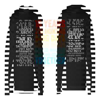 18年目の記念日 彼 彼女 カップル 18回目の結婚 長袖Tシャツ - Kawaiitshirt