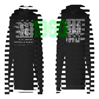 1960 誕生日 66歳 緑寿祝い クールでシンプルな数字デザイン 長袖Tシャツ - Kawaiitshirt