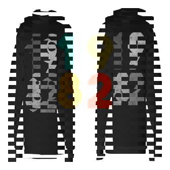 1982 デザイン レトロバースデーヴィンテージ 1982 長袖Tシャツ - Kawaiitshirt