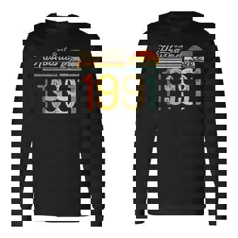 34th Wedding Anniversary 34 Years Best Husband Since 1991 Long Sleeve T-Shirt | Mazezy