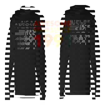 35 Birthday Decorations 35Yr Awesome 1991 35Th Birthday Long Sleeve T-Shirt - Thegiftio