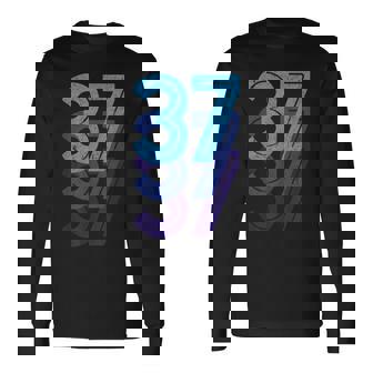 37ラッキーナンバー37歳誕生日スポーツチーム 長袖Tシャツ - Kawaiitshirt