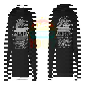 37歳 ヴィンテージ 1987年2月 37歳の誕生日 レトロ 長袖Tシャツ - Kawaiitshirt