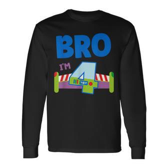 4Th Birthday Boy Toy Lover Bro I'm 4 Year Old Story Party Long Sleeve T-Shirt - Thegiftio UK