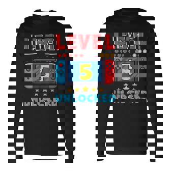5 Year Old Bday Decorations Son Gamer Boy 5Yr 5Th Birthday Long Sleeve T-Shirt - Thegiftio