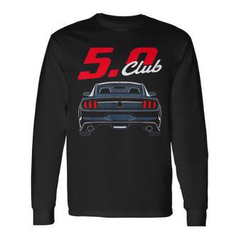 50 Coyote V8 Muscle Car Stang American Speed Power Long Sleeve T-Shirt - Thegiftio UK