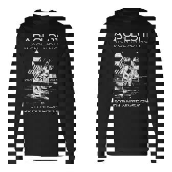 50周年記念 アポロ11号 月面着陸宇宙 ファーストステップ 長袖Tシャツ - Kawaiitshirt