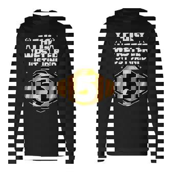 5Th Wrestling Birthday This Wrestler Just Turned Five 5 Boys Long Sleeve T-Shirt - Thegiftio
