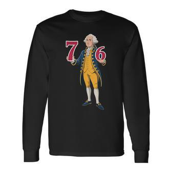 6 7 7 6 George Washington Six Seven Long Sleeve T-Shirt - Thegiftio UK