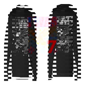 I Was 6 Now I'm 7 Usa Eagle American 6 7 Birthday Long Sleeve T-Shirt - Monsterry