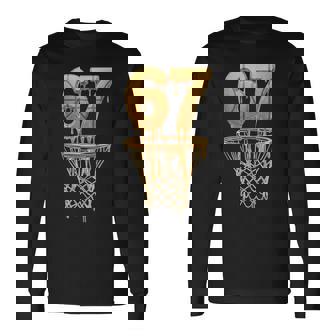 67 Gold Drip Basketball 6 7 Six Seven Meme Gen Alpha Slang Long Sleeve T-Shirt - Monsterry