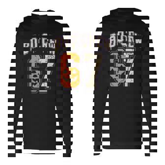 67 Halloween Boo Crew Sports Jersey Brainrot Meme Six Seven Long Sleeve T-Shirt - Monsterry