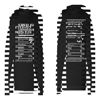 67 Meme Nutrition Facts Six Seven Gen Alpha Z Long Sleeve T-Shirt - Monsterry