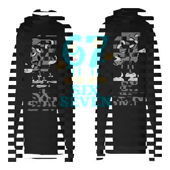 67 シックスセブン 6-7 面白いイタリアンブレインロットスラングゲームミーム 長袖Tシャツ - Kawaiitshirt