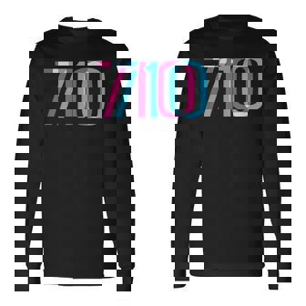 710 オイルダビング420 トリッピーグリッチ 長袖Tシャツ - Kawaiitshirt