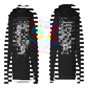 7Th Birthday Boys I Was 6 Now I'm 7 Baseball Ice Cream Drip Long Sleeve T-Shirt - Monsterry