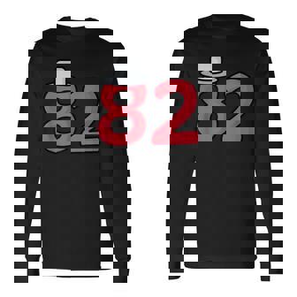 82歳の誕生日番号82 82歳の誕生日番号 長袖Tシャツ - Kawaiitshirt