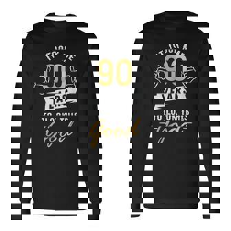 90歳 誕生日 お祝い 90歳 長袖Tシャツ - Kawaiitshirt