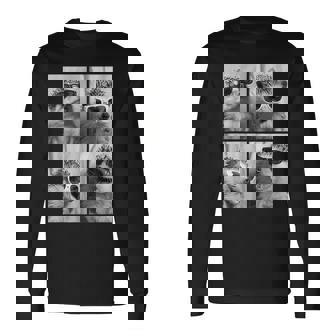 Adorable Hedgehog Sunglasses Animal Photo Forest Animal Long Sleeve T-Shirt | Mazezy