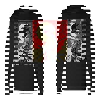 Afro American Samurai Anime Cartoon Japanese Bushido Warrior Long Sleeve T-Shirt - Thegiftio