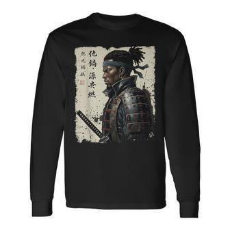 Afro American Samurai Black History Month African Roots Long Sleeve T-Shirt - Thegiftio