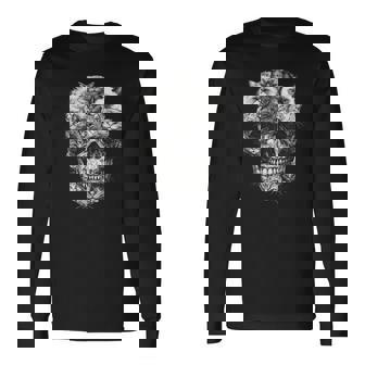 Akull But It's Cats Kitty スケルトン ハロウィン 猫 スカル 長袖Tシャツ - Kawaiitshirt