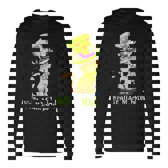 Alice Wonderland Chapelier Fou Pour Amoureux Des Chats T-shirt à manches longues - Cadeauxyz