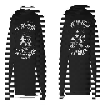 All Good Camp In The Woods 面白いキャンプテント キャンプファイヤー 長袖Tシャツ - Kawaiitshirt