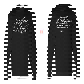 Alpen Panorama De Montagne Apres-Ski Portes Duoleil T-shirt à manches longues - Cadeauxyz