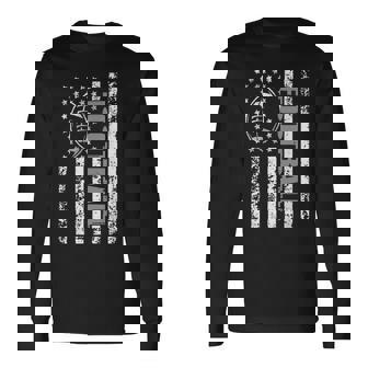 American Flag Football Patriotic Football Long Sleeve T-Shirt | Mazezy