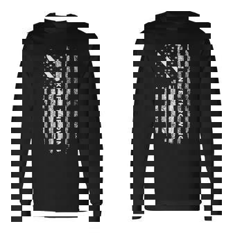 American Flag Knife Throwing Vintage Knife Throwing Long Sleeve T-Shirt | Mazezy