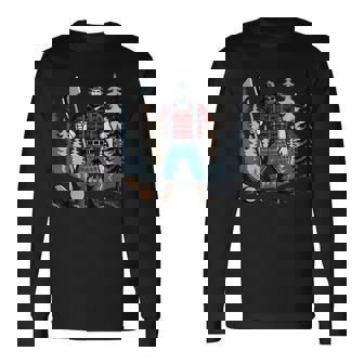 American Lumberjack Folk Hero Paul Bunyan Chopping Wood In The Forest Long Sleeve T-Shirt | Mazezy