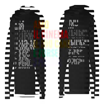 Amo Il Cinema E Il Mio Cane Cinefili Film Festival Registi Maglietta a maniche lunghe - Novitaregali