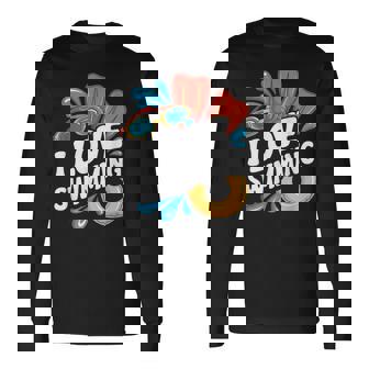 Amo L'acqua Divertente Per Appassionati Di Nuoto Maglietta a maniche lunghe - Novitaregali