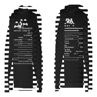 Ana Is My Name おもしろネームタグ 長袖Tシャツ - Kawaiitshirt