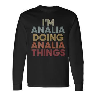 Analia Name Analia Personalized Name First Given Camiseta de manga larga - Regaloses
