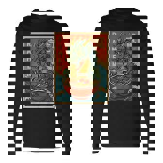 Anime Dragon Ramen Japonais Kawaii Graphique Amusant e T-shirt à manches longues - Cadeauxyz