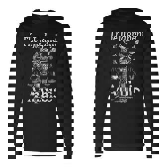 Anubis Egyptian God Of The Dead And Ancient Mythology Long Sleeve T-Shirt | Mazezy